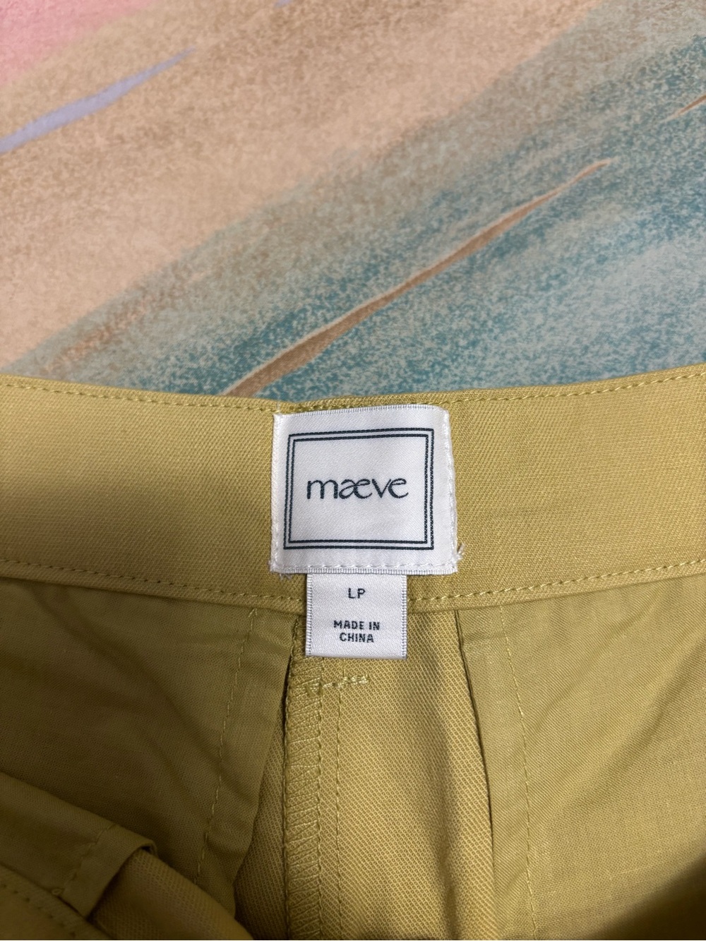 Maeve by Anthropologie Button-Pocket Wide-Leg Pants - Citron / Parsnip, Size L P - Picture 5 of 14